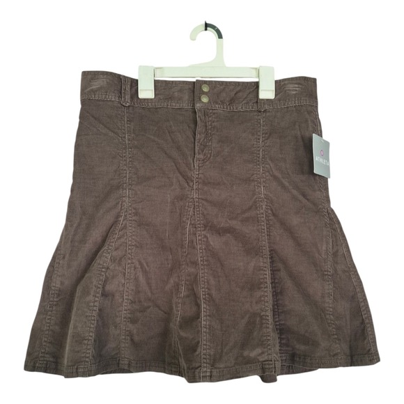 Athleta Dresses & Skirts - Athleta Whenever Corduroy Skirt Brown A-Line Stretch Cotton NWT Women's 10